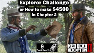 Explorer Challenge or how to make $4500 early in chapter 2 - Red Dead Redemption 2