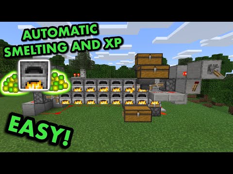 JC Playz - SIMPLE 1.20 AUTOMATIC SUPER SMELTER TUTORIAL in Minecraft Bedrock (MCPE/Xbox/PS4/Nintendo Switch/PC)