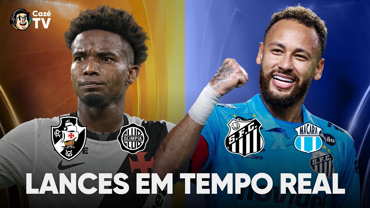 VASCO X OLÍMPIA E SANTOS X MACARÁ: SUL-AMERICANA | LANCES EM TEMPO REAL | NOCHE DE COPA