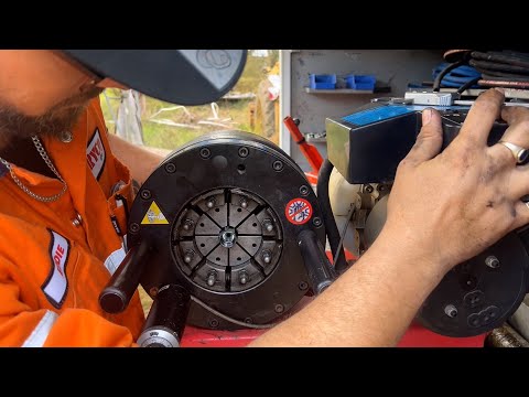 Mobile Service. Replacing 40 year old  hydraulic hoses with new RYCO hoses on a David Brown backhoe.