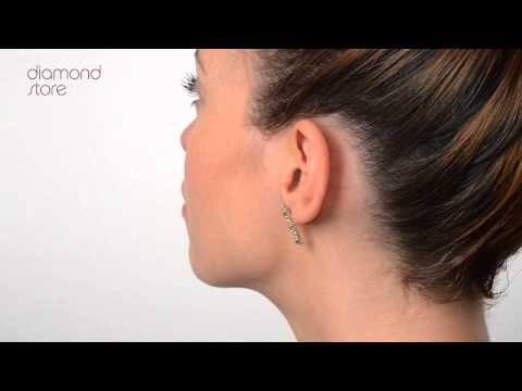 H3014 - Tanzanite And 0.13CT Diamond Earrings 9K Yellow Gold