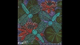 Ruby Red Lotus Light with Lily Pad Dreaming by Mirree