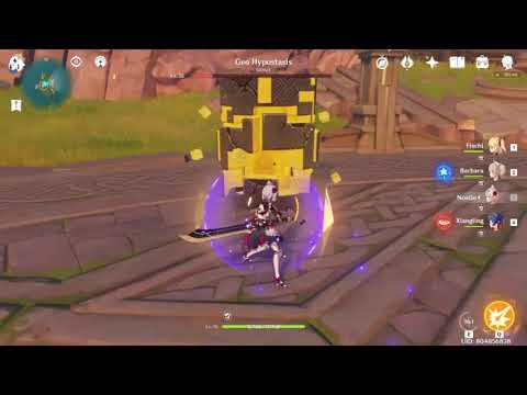 Genshin Impact - World 5 Elite Bosses, Geo Hypostasis ft Noelle DPS