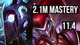 KINDRED vs SHACO (JUNGLE) | 12/0/2, 2.1M mastery, Legendary, 400+ games | KR Diamond | v11.4