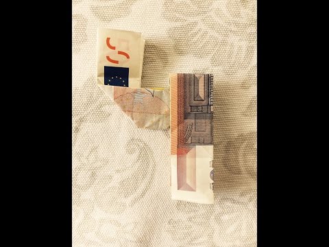 Vier falten - 4 aus Geldscheinen falten - Origami Geschenke