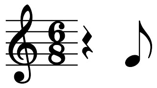 Sight Rhythm: Quarter Rest-Eighth Note (Crotchet Rest-Quaver) in 6/8 Time Signature
