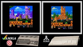 A500 vs Atari ST : TOKI (Side by side comparison)