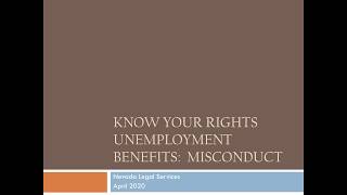 Unemployment Benefits: Misconduct