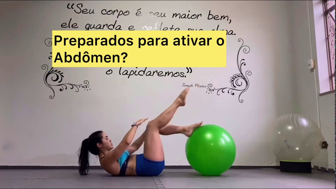 Aula de Pilates solo com bola!