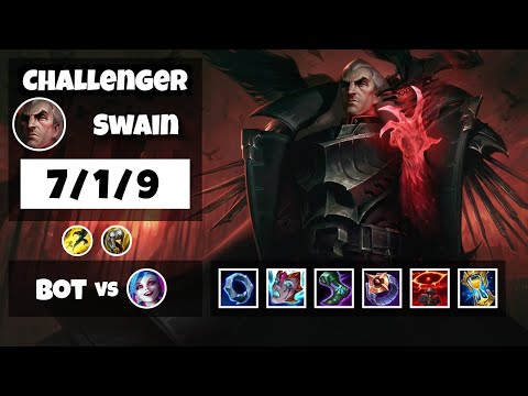 Swain Bot Lane 11.8 Challenger Gameplay Replay S11 (7/1/9) - NA