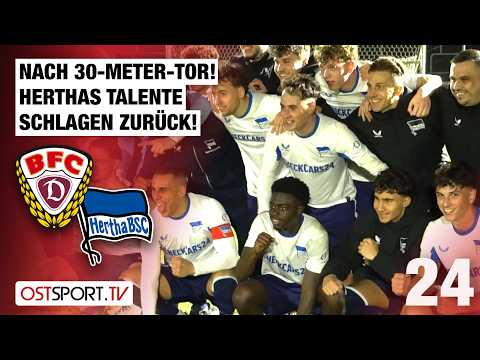 After a 30-meter goal! Hertha's talents strike back: BFC Dynamo - Hertha BSC | Regionalliga Nordost