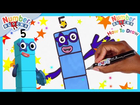 How to draw Numberblock Five | Drawing Tutorial for Kids | @Numberblocks