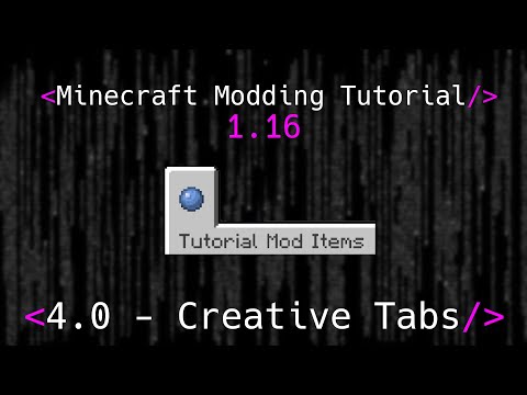 Minecraft Modding Tutorial 1.16 | 4.0 - Creative Tabs
