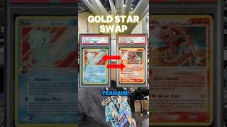 When two gold star collectors meet… deals gets done ⭐️ Mew ↔️ Gyarados 🤝 #pokemon #fyp #explore