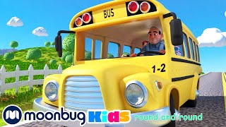 Wheels on the Bus - Sing Along | @Cocomelon - Nursery Rhymes | Moonbug Literacy