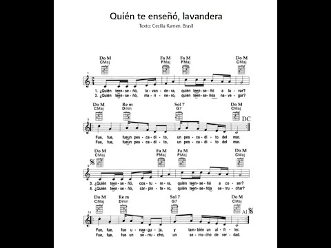 Quién te enseño, lavandera. Voz