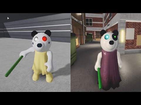 New Roblox Piggy Pandy Normal VS  Piggy Pandy Remoded Jumpscare