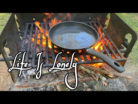 Homeless Outdoor cooking with Ramen Noodles and Oatmeal
