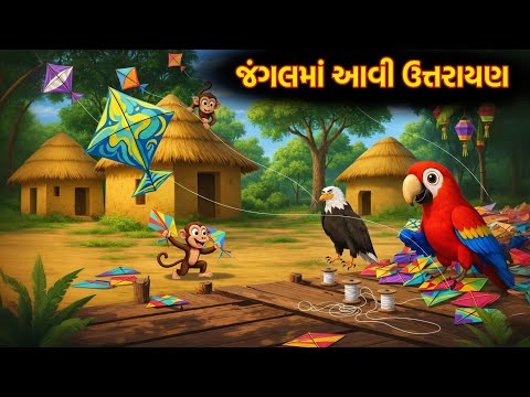 જંગલમાં આવી ઉત્તરાયણ | jungle maa Aavi uttarayan | Gujarati Varta | Moral Story | Varta