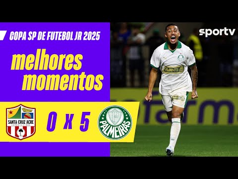 Gols e lances de Santa Cruz - AC x Palmeiras