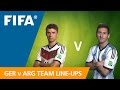 Germany v. Argentina - Team Line-ups EXCLUSIVE