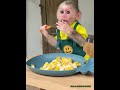 Smart And Cute Monkey Baby Eats Fruit Chunks With A Fork Monkeysr Babymonkey Cute