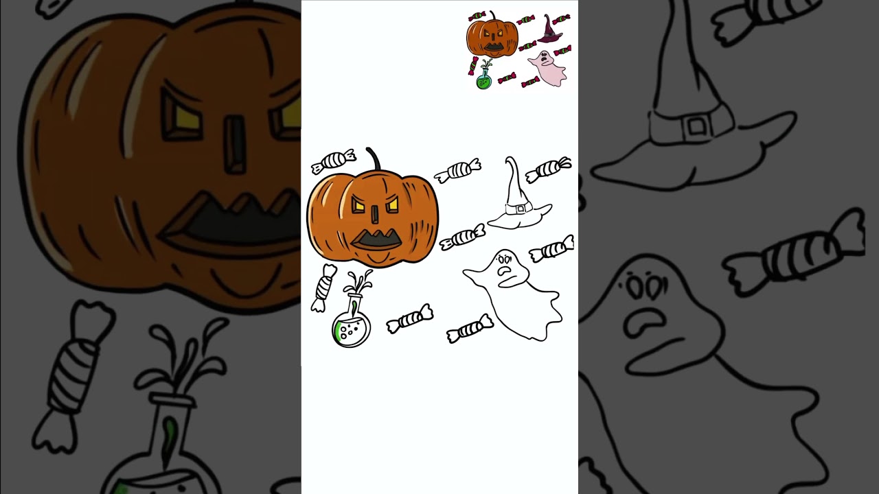 Cute Halloween Drawing for Kids
