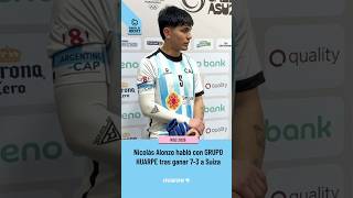 Nicolás Alonzo tras ganar 7-3 a Suiza
