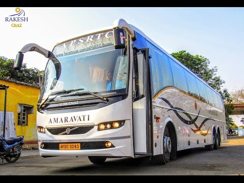 2016: New Volvo B9R Multi-Axle Bus | APSRTC Amaravati | #RCBuses | India Video