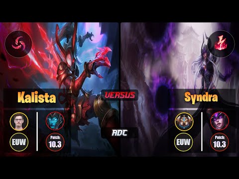 Mikyx KALISTA (ADC) [Hail of Blades] VS SYNDRA - Challenger EUW Patch 10.3