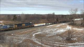 preview picture of video 'CSX S62004 at Kellogg Hill, NY'