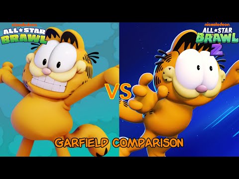 Nickelodeon All Star Brawl VS. Nickelodeon All Star Brawl 2: Garfield Comparison