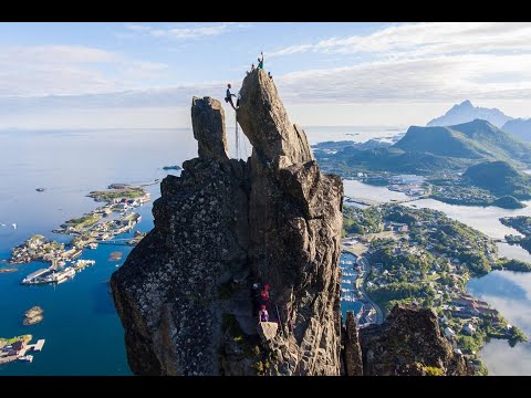 Climbing Svolværgeita in Norway - aka The Goat Head