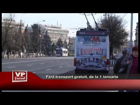 Fara transport gratuit, de la 1 ianuarie