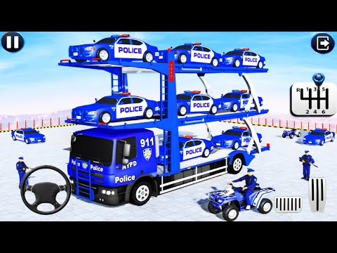 Driver Transport the Car to Inside Cargo Airplane - US Police Car Transport Games - Android Gameplay