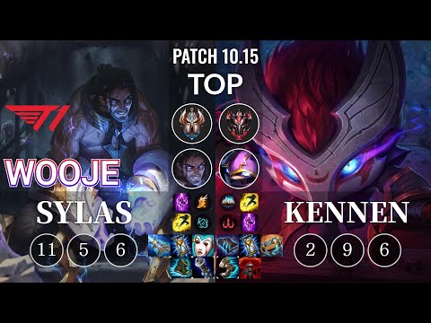 T1 Wooje Sylas vs Kennen Top - KR Patch 10.15
