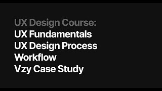 UX Design Course