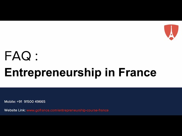 FAQ : Entrepreneurship in France