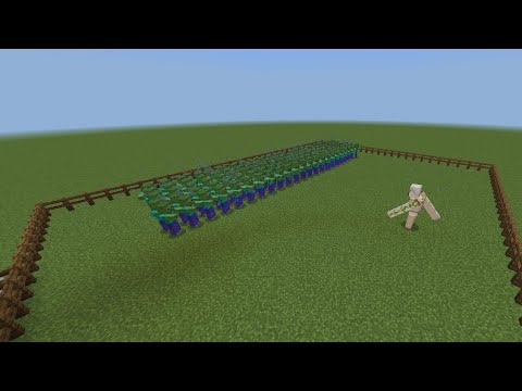 1 golem vs 1000 zombies