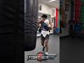 Devin Haney RIPS heavy bag for Regis Prograis; FIRES new combos!