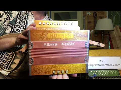 Hohner button accordion in D fully restored & tuned #348 (sold)