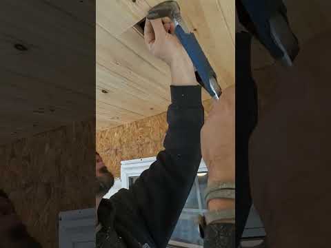 How to replace a tongue and groove ceiling board without taking out the other rows.