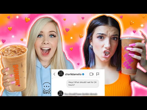 LETTING CHARLI D'AMELIO DECIDE WHAT I EAT FOR 24 HOURS...