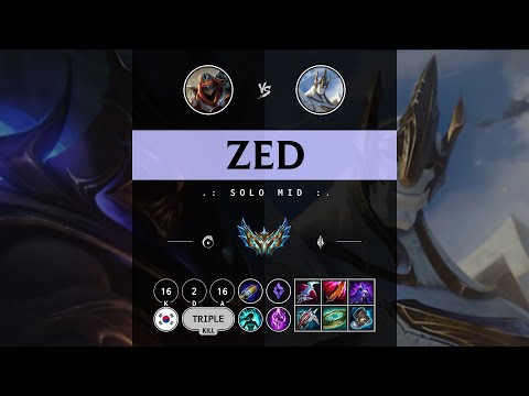 Zed Mid vs Galio - KR Challenger Patch 14.11