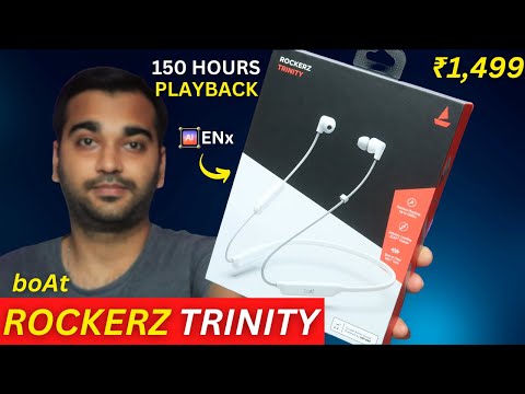 boAt Rockerz Trinity Neckband with 150 Hrs Battery Life Just 1,499 🔥 HiFi Audio & AI Noise Reduction