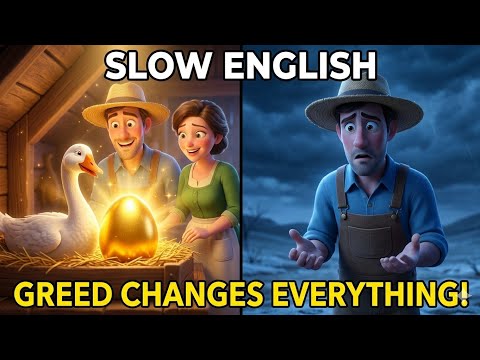 The Golden Goose Story | Slow English 📖 | Moral story