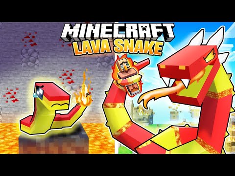 I Survived 100 DAYS as a LAVA SNAKE in HARDCORE Minecraft!