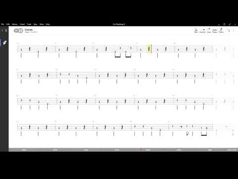 Conan ( Cartoons ) ,Tablatura e base Senza Basso - Backing bass track