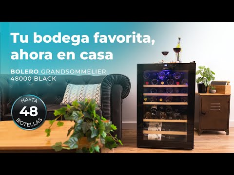 Vinoteca Bolero GrandSommelier 48000 Black de 48 garrafas de capacidade com compressor