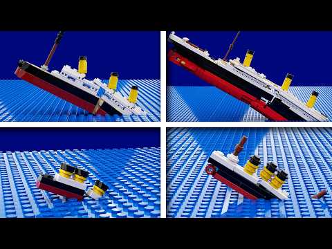 LEGO Titanic Sinking in Different Scales